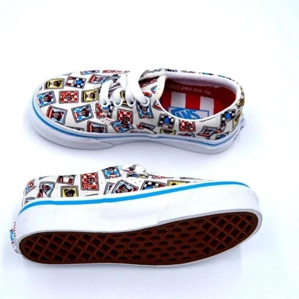 Vans X Where's Waldo | Era Postage Skate Shoe Kids Boy/Girl - Picture 10 of 10